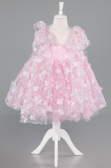 Abendkleid für Kinder Kurz Puder ABK2629