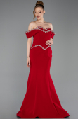 Abendkleid im Meerjungfrau-Stil Lang Rot ABU6198