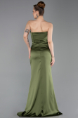 Abendkleid Lang Satin Khaki ABU6200