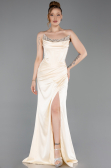 Abendkleid Lang Satin Gelb ABU6200