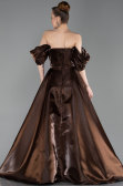 Abendkleid Lang Satin Braun ABU6201