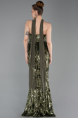 Abendkleid Lang Schuppig Khaki ABU6202