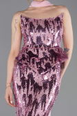 Abendkleid Lang Schuppig Puder ABU6202