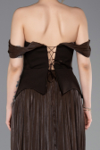 Abendkleid Lang Chiffon Braun ABU6203