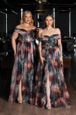 Abendkleid in Übergröße Lang Zwiebelschale ABU5263