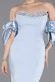 Abendkleid Lang Eisblau ABU6204
