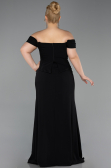 Abschlusskleid In Übergröße Lang Schwarz ABU6246