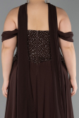 Bekleidung in Großen Größen Lang Chiffon Braun ABU6247
