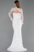 Abendkleid Lang Spitze Weiß ABU6207