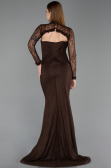 Abendkleid Lang Spitze Braun ABU6207