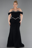 Abendkleid in Übergröße Lang Schwarz ABU6199