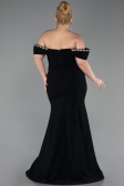 Abendkleid in Übergröße Lang Schwarz ABU6199
