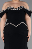Abendkleid in Übergröße Lang Schwarz ABU6199