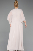 Abendkleid in Übergröße Lang Chiffon Beige ABU6177