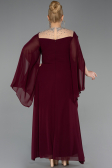 Kirschrot Abendkleid İn Übergröße Chiffon Lang ABU6068