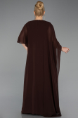 Abendkleid in Übergröße Lang Chiffon Braun ABU6179