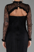 Abendkleid Lang Spitze Schwarz ABU6207