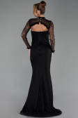 Abendkleid Lang Spitze Schwarz ABU6207