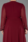 Weinrot Abendgarderobe İn Großen Größen Chiffon Lang ABU3075