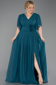 Abendkleid in Übergröße Lang Chiffon Grün ABU6309
