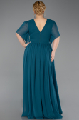 Abendkleid in Übergröße Lang Chiffon Grün ABU6309