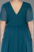 Abendkleid in Übergröße Lang Chiffon Grün ABU6309