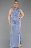 Abendkleid in Übergröße Lang Indigo ABU6311