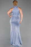 Abendkleid in Übergröße Lang Indigo ABU6311