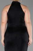 Abendkleid in Übergröße Lang Schwarz ABU6311