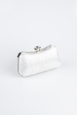 Abendtasche Laserschnitt Silber SH855