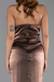 Abendkleid Lang Chiffon Braun ABU6336