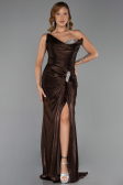 Abendkleid Lang Chiffon Dunkelbraun ABU6336