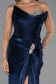 Abendkleid Lang Chiffon Marineblau ABU6336