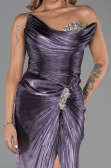 Abendkleid Lang Chiffon Lavendel ABU6336