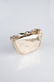 Abendtasche Leder Gold KC476