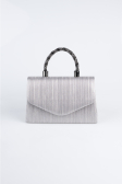 Abendtasche Laserschnitt Platin KC267