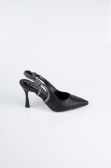 Stiletto Laserschnitt Schwarz MJ4102