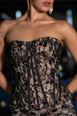 Abendkleid Lang Spitze Schwarz ABU6303
