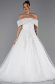 Hochzeitskleider Lang Weiß ABG196