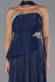 Abendkleid Lang Chiffon Marineblau ABU6335