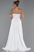 Abendkleid Lang Spitze Weiß ABU5615