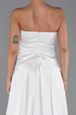 Abendkleid Lang Spitze Weiß ABU5615