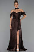 Abendkleid Lang Chiffon Braun ABU6342