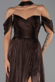 Abendkleid Lang Chiffon Braun ABU6342