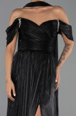 Abendkleid Lang Chiffon Schwarz ABU6342