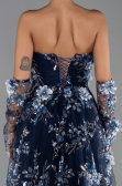Abendkleid Lang Marineblau ABU6344