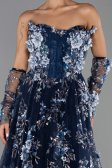 Abendkleid Lang Marineblau ABU6344