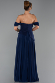 Abendkleid Lang Chiffon Marineblau ABU6345