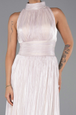 Abendkleid Lang Chiffon Beige ABU6352