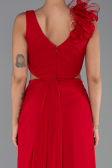 Abschlusskleid Lang Chiffon Rot ABU6354